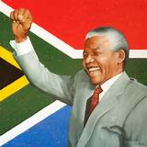 Mandela was elected president of South Africa