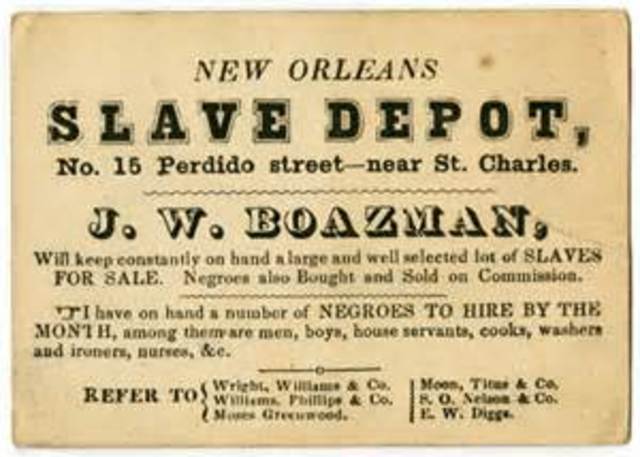 Slaves No Longer Imported into US