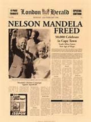 Mandela was freed.