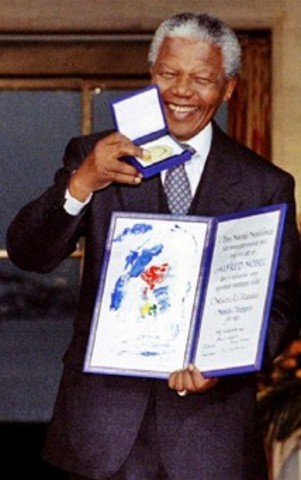 Mandela and F. De Klerk received the Nobel Peace Prize.