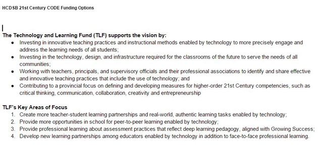 HCDSB 21st Century CODE Plan Developed and Approved