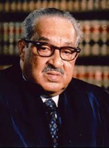 Thurgood Marshall sworn in as First Black Member of Supreme Court