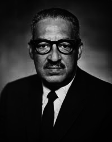 Thurgood Marshall Swom in his First Black Supreme Court Justice