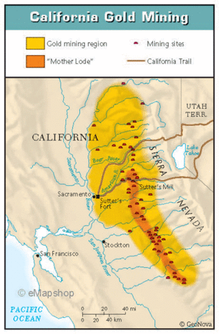 24 Jan  1848 , Beginning of the gold rush