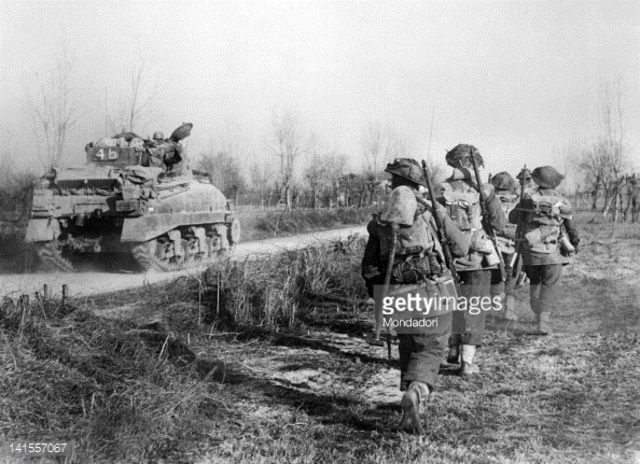 British and US Allies Advancing in Italy