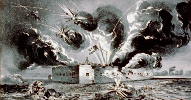 Confederate fort falls