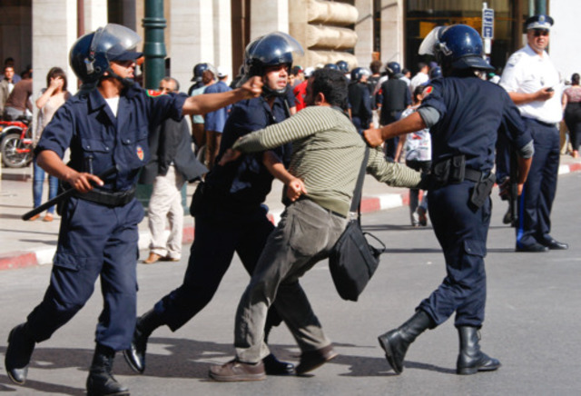 Police Disperse Moroccan Protesters