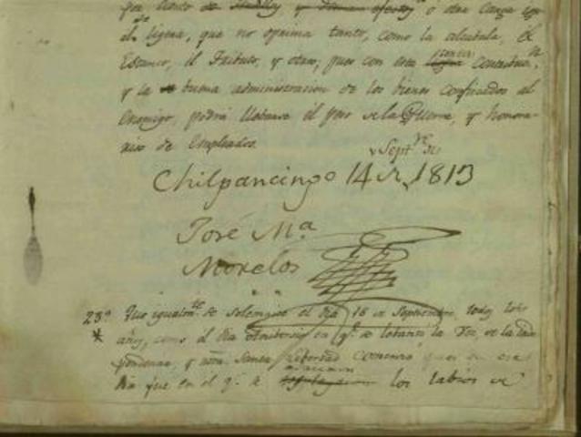 Promulgacion de los Sentimientos de la Nacion