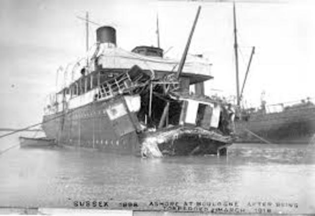 Sinking of the French Passanger liner Sussex