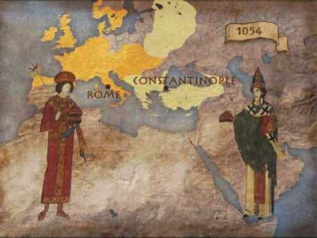 σχίσμα μεταξύ της ανατολικής ορθόδοξης και της δυτικής καθολικής εκκλησία