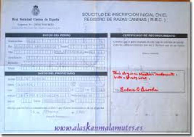 Bajón el registro de la raza