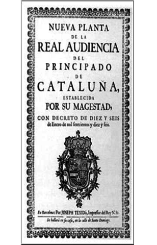 Decret de Nova Planta a Catalunya