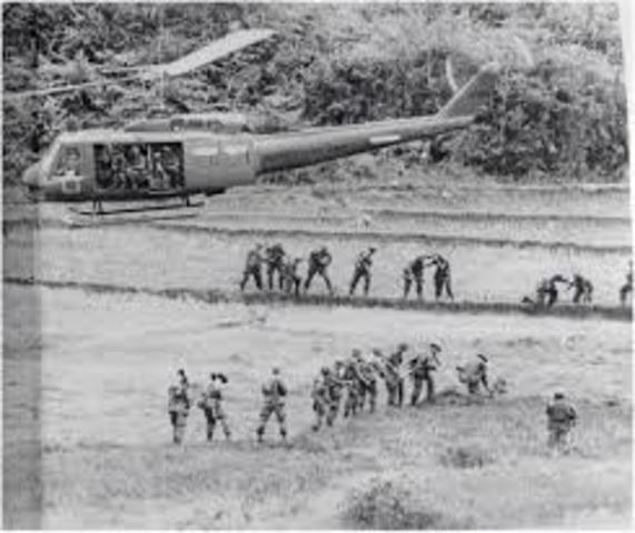 South Vietnamese troops invaded Lous