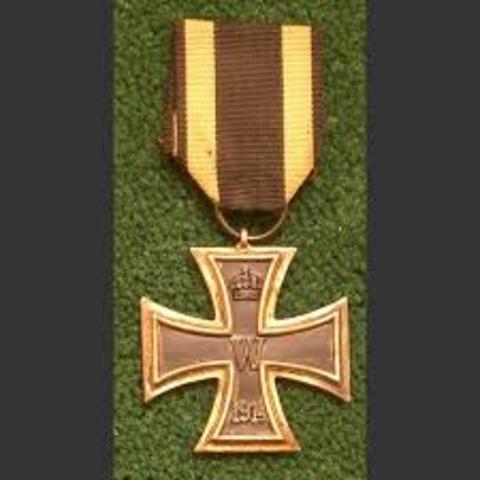 Recieves a Iron Cross First Class