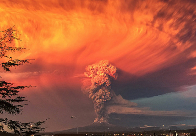 Primera erupción del Calbuco este año