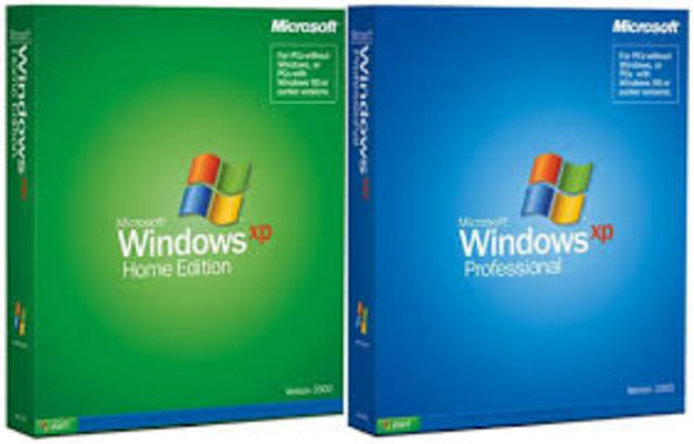 Microsoft Windows XP home and professional editions are released