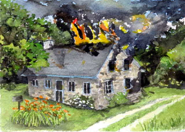 Burning of the Boston Tax House