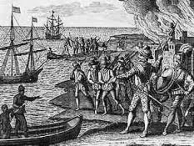 Raleigh sends first expedition to America