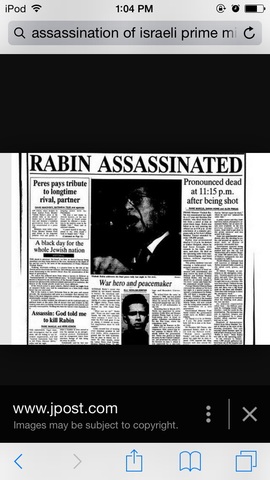 Assassination of Israeli prime minister