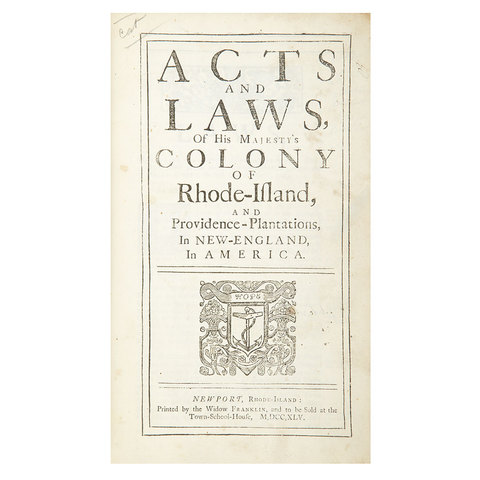 Charter granted to Rhode Island.