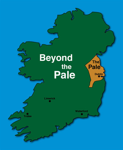 Area surrounding Dublin first referred to as the Pale