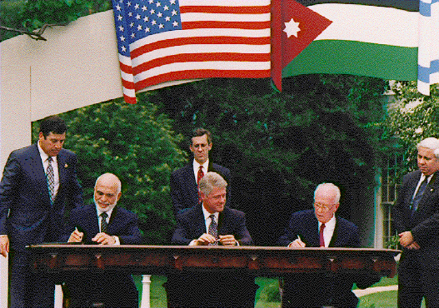 Israel and Jordan sign a Peace Treaty