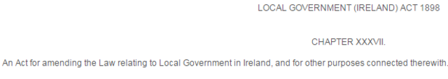The 1898 Local Government Act