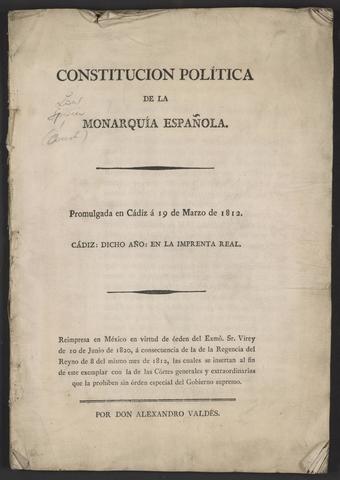 Constitution of 1812 "La Pepa"