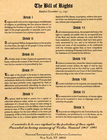 Bill Of Rights Added