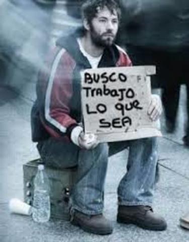 Gran tasa de aumento de desempleo mundialmente.