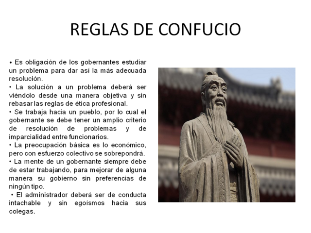 REGLAS DE CONFUCIO