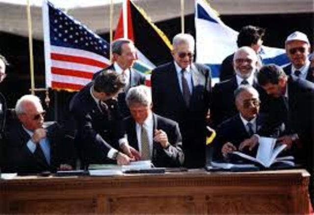 Israel and Jordan sign a Peace Treaty