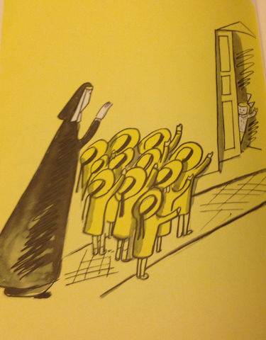 Les filles rentrent à la maison.