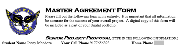 The Beginning of The Senior Project