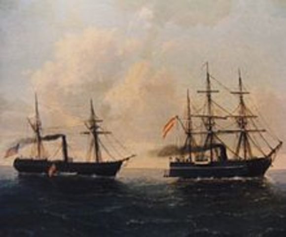 El buque Tornado, apresa al mercante Virginius