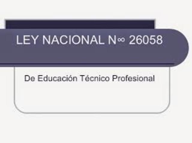 2005 Ley de Educación Técnico Profesional.