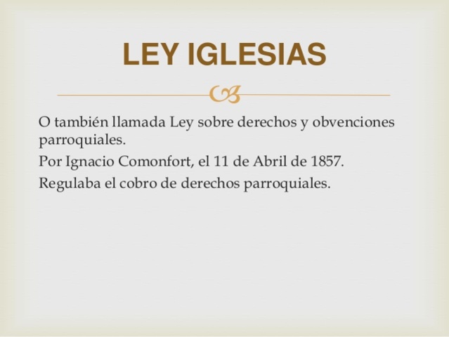 LEY IGLESIAS