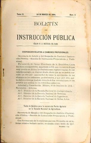 SE CREA LA SECRETARIA DE LA INSTRUCCION PUBLICA