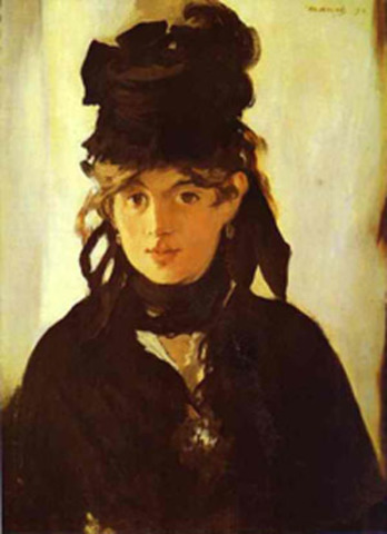 Retrato de Berthe Morisot con un ramo de violetas