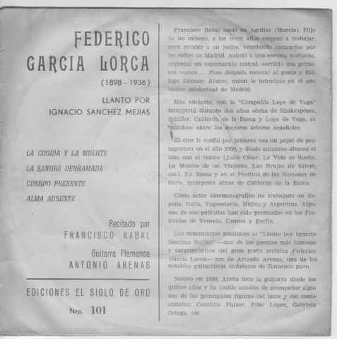 Publica Llanto por Ignacio Sánchez Mejías