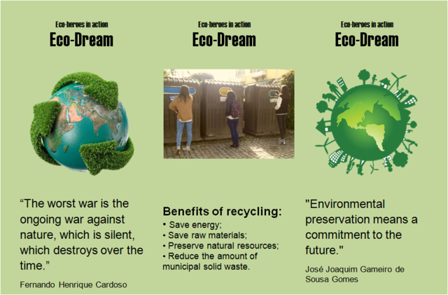 Presenting our project to the teacher and starting to create flyers