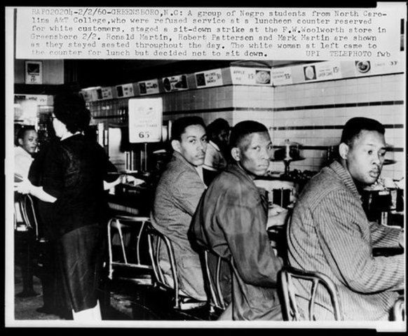 Segregation Sit-in at Greensboro NC