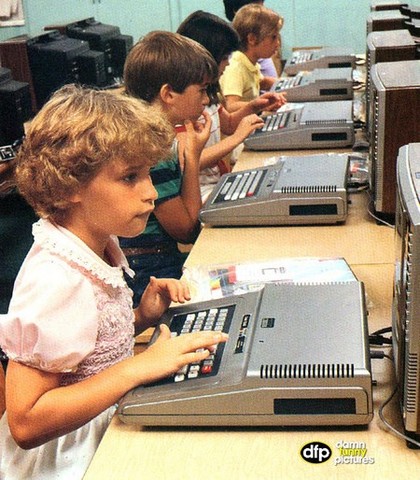 Little technology used in schools, primarily TV; baby boom begins with resulting increases in class size; first-generation Univac computer delivered to the US census bureau.