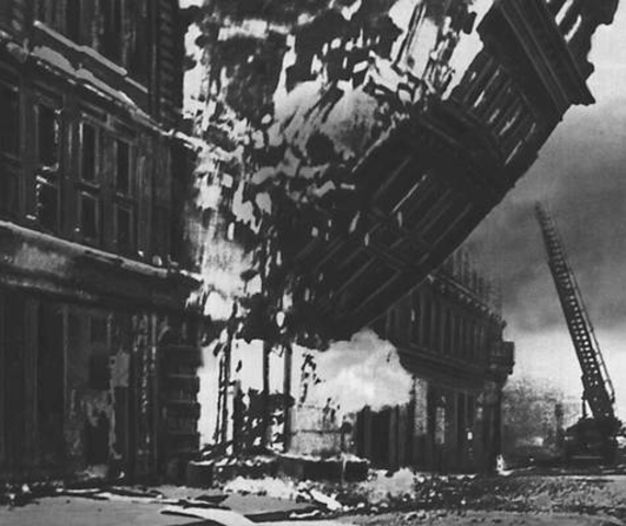 Brititsh cities are bombed by the Germans.