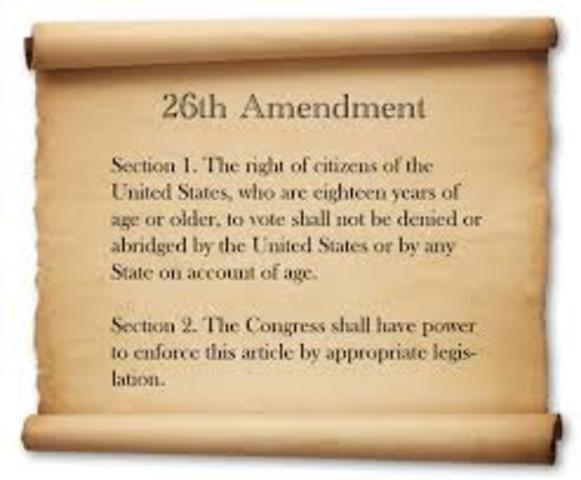 26th Adendment Approved