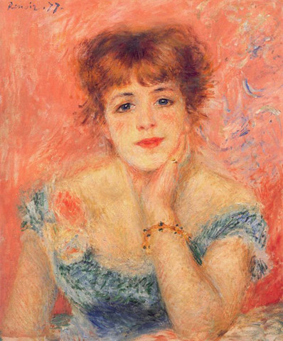 "Retrato de la actriz Jeanne Samary", Auguste Renoir.Impresionismo