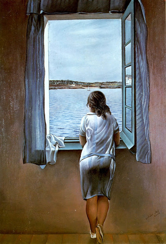 "Muchacha en la ventana", Salvador Dalí. Surrealismo