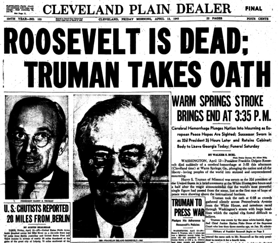 Roosevelt Dies