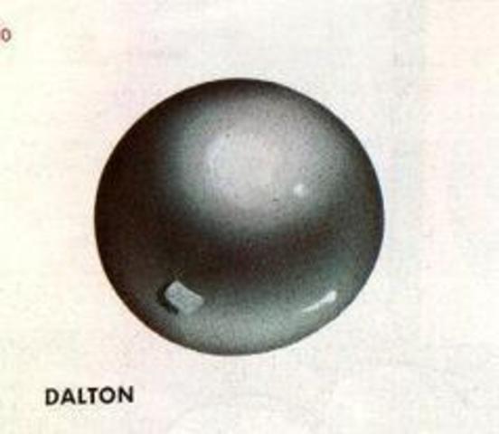 La teoría atómica de Dalton.