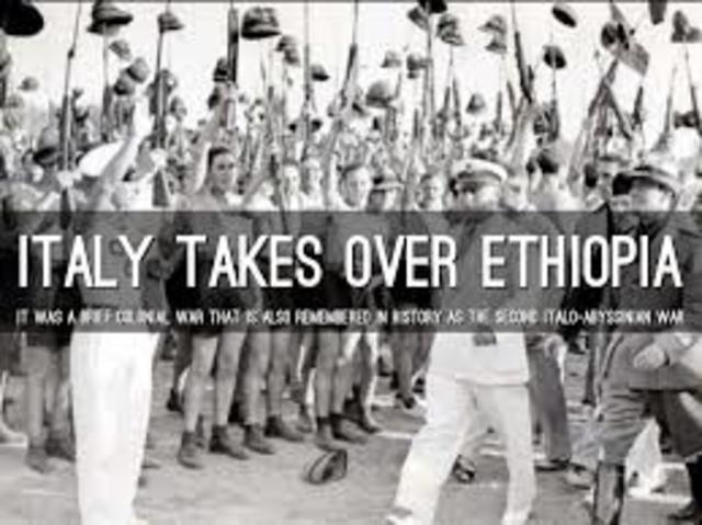 Italy takes over Ethiopia.